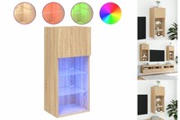 Tv-Schrank Mit LED Leuchten Sonoma Eiche 40,5X30X90 Cm