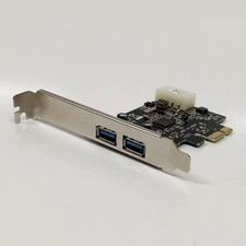 2-Port 5Gbps Powered USB 3.0 PCIe 1.1 Expansion Card Hub Adapter