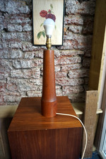 Vintage Mid-Century Sophisticated Design Teak Table Lamp Base- Tall - 45cm.