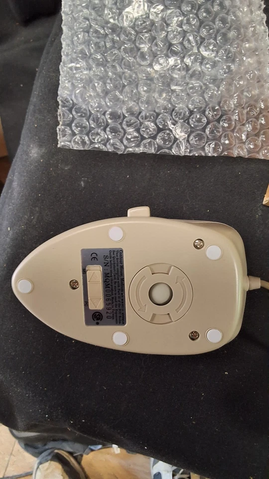 Vintage Contour Mouse Left Handed Medium Ergonomic PC PS2, M-38 Trackball - Image 4 of 4