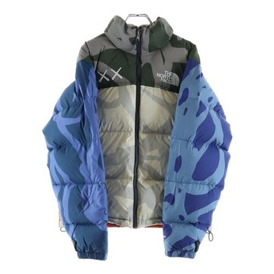 THE NORTH FACE X KAWS RETRO 1996 NUPTSE JACKET Cowes Zip Up Down Multicolor Used