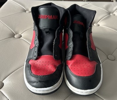 Nike Air Jordan 1 Mid Bred Black Red Men s Size 11 Retro Basketball Shoes 