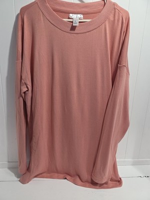 Just Be... Ladies Size L Mauve Ling Sleeved Top