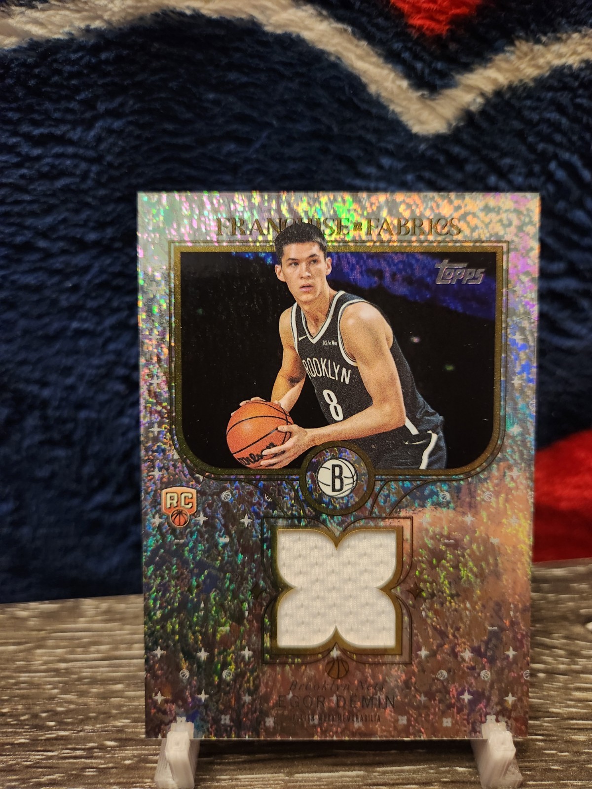 2025-26 Topps Egor Demin Franchise Fabrics Holo Foil #FF-ED Player Worn RC