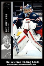 2021-22 Upper Deck Elvis Merzlikins #54 Columbus Blue Jackets NHL Hockey