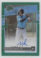 2020 Panini Donruss Optic Green Mojo Prizm 36/99 Victor Mesa Jr #RPS-VM Auto v6p