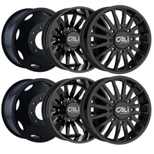Set-6 Cali Off-road Summit Dually 20x8.25 8x165.18x6.5 -192 Black Wheels Rims