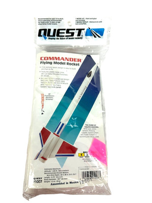 Quest COMMANDER Flying Model Rocket #1007 Length 12.75''
