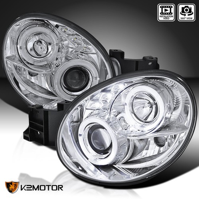 #ad Clear Fits 2002 2003 Subaru Impreza WRX LED Halo Projector Headlights Lamps Pair $188.38