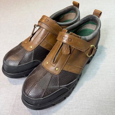 Polo Ralph Lauren Oxfordable III Mens 13D Brown Fair Zip Strap Duck Shoes 0862