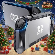 🎁Protective cover with 6 Thumb Grips and Screen Protector for Nintendo Switch 2