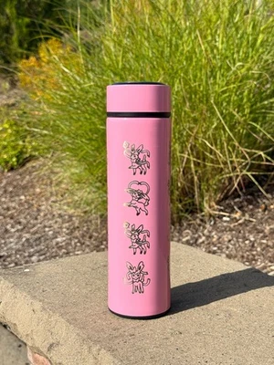 Sylveon Coffee Tumbler Tea Infuser, Fairy Eeveelution Water Bottle Travel Mug - Image 1 of 4