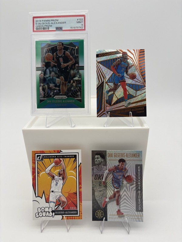 Shai Gilgeous-Alexander 4-Card Lot 🔥2018 Green Prizm PSA 9/Bomb Squad/Panini🔥