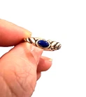VINTAGE CAROLYN POLLACK RELIOS STERLING SILVER STACKABLE LAPIS RING SIZE 7