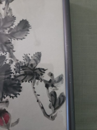 Vintage Chinese Watercolor Painting Signed Pink Flowers 18” x 24” - Picture 11 of 11
