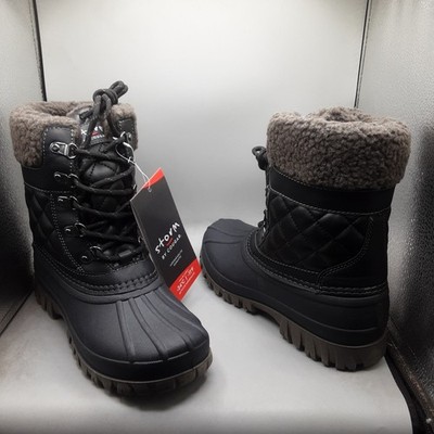 Storm By Cougar Carlisle Carlisle Boots Women's 8W Black/Grey Lace-up E127