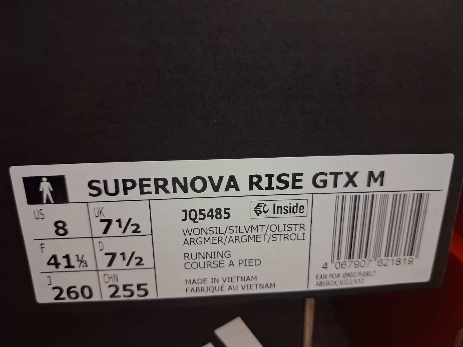 Adidas Supernova Rise GTX GORE-TEX Mens Trainers - Size UK 7.5 - RRP-£150 image 10