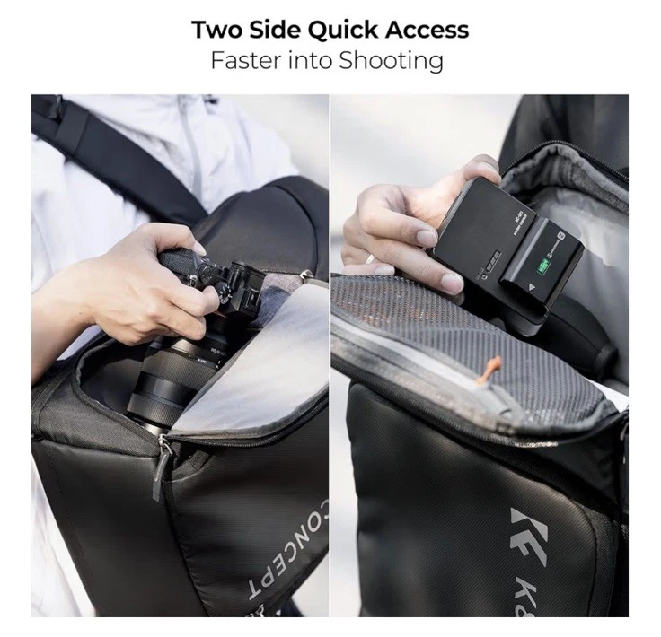 K&F Concept Camera bags Waterproof 25L Large Capacity Camera Case with Raincover - Image 4 of 4