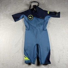 QuikSilver Youth Kids Size 10 Blue Syncro 2/2 Mm Wetsuit Surfer Beach
