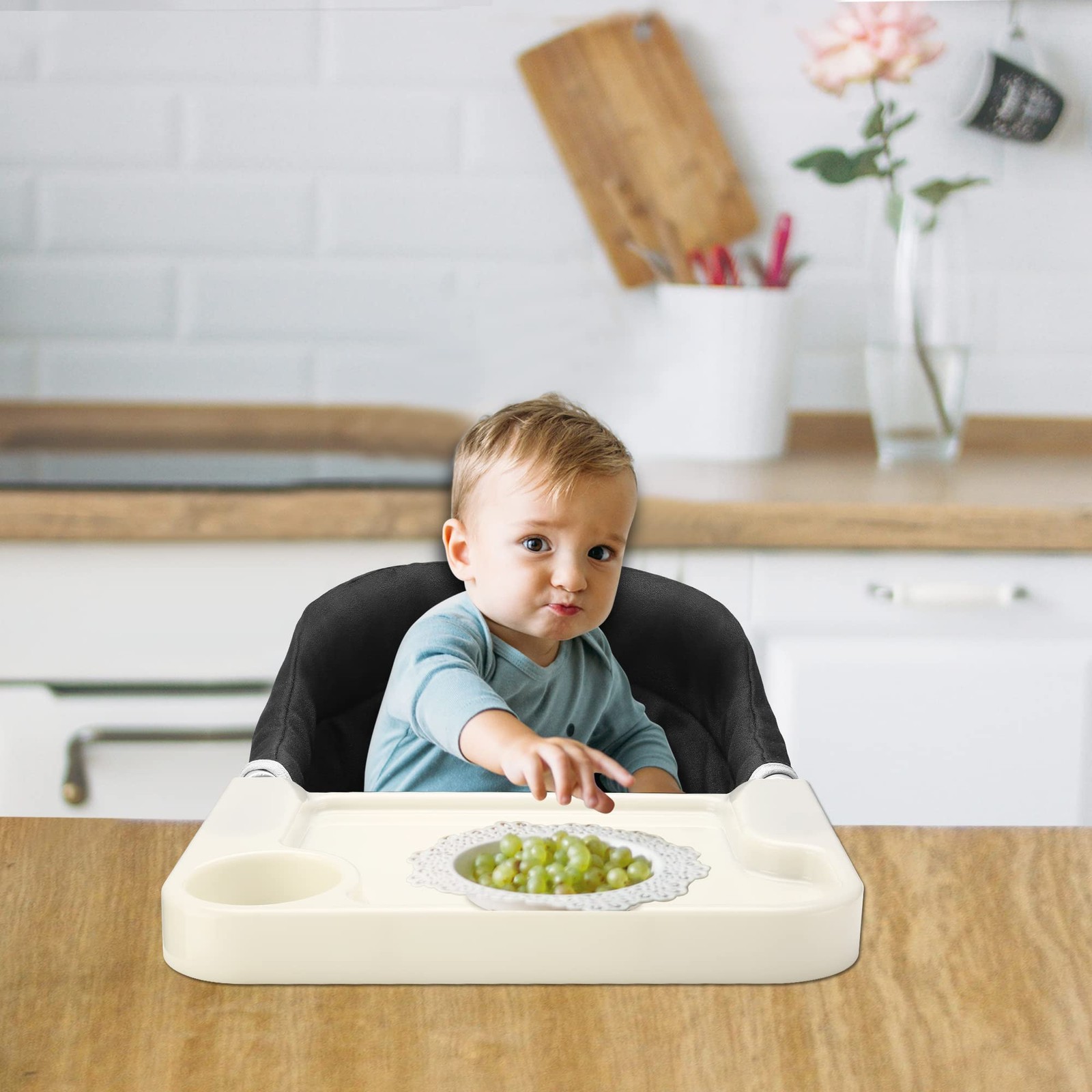 Hook on Chair with Removable Dining Tray, Portable Clip-on High Chair, Travel Ba