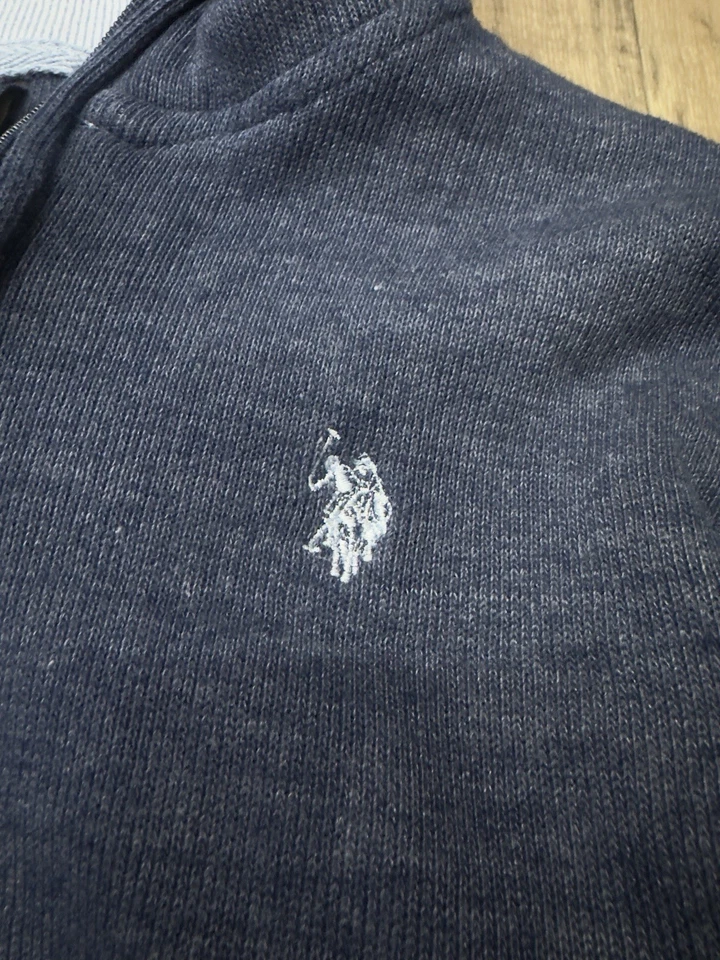 Polo Assn. Quarter Zip Mock Neck Pullover Sweatshirt Blue Boy’s L14/16U.S. - Image 2 of 4