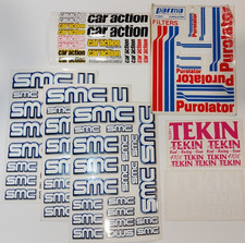 R/C Car Decal Lot 7 Pieces Tekin SMC Parma RCCA Vintage