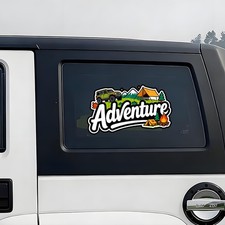 Retro Overland 4x4 Offroad Vinyl Decal for Car Jeep Truck Outdoor Auto Exterior.