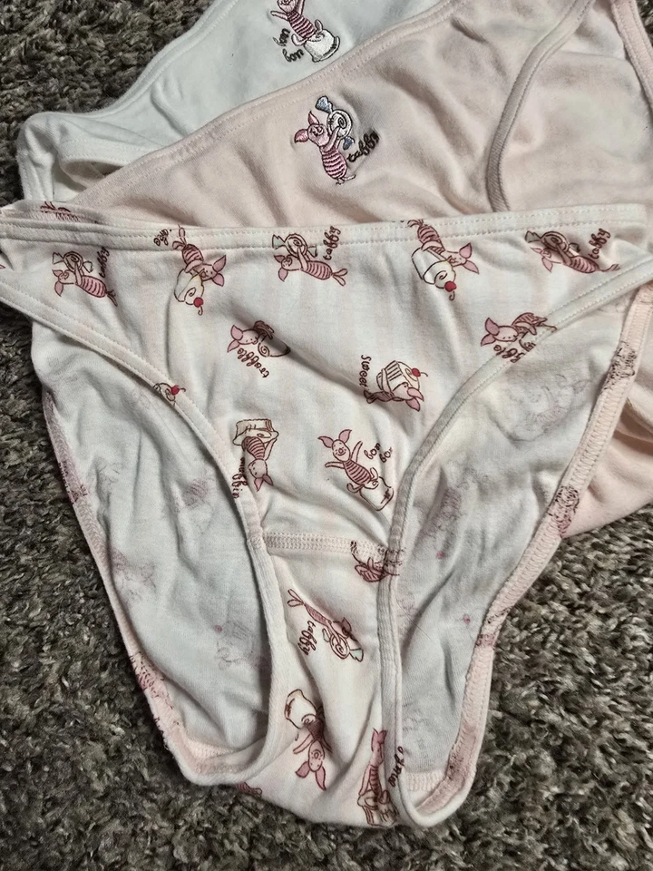 Vtg Disney Store Winnie The Pooh Piglet Embroidered Cotton Hi Cut Panties Small - Image 2 of 4