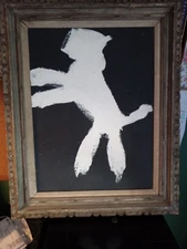 Graffiti Dog Painting Whitey by Peter Mayer Dog Man of New York City  artist