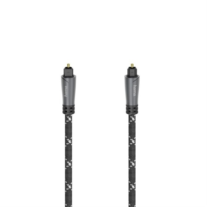 Hama Audio Optical Fibre Cable ODT Plug Toslink Metal 1.5m