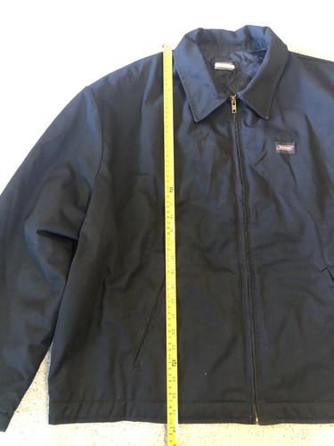 Dickies Bomber Giacca Nero Trapuntato Foderato Abbigliamento da Lavoro Uomo Taglia 2XL Meccanico Vintage - Foto 17 di 24
