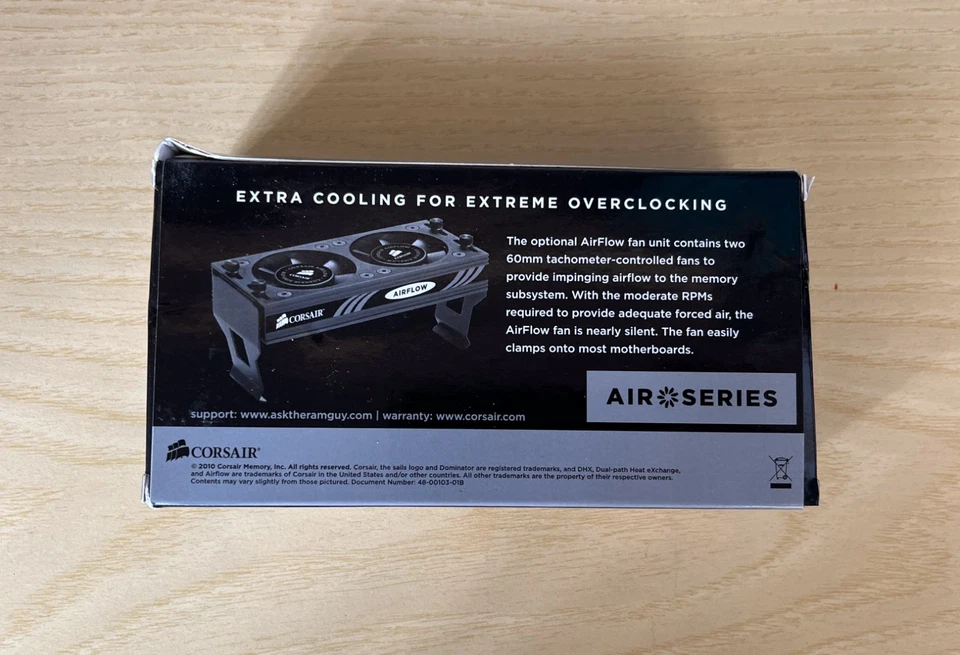 Corsair Airflow Raffreddamento Memorie doppia ventola Memory Ram Cooler dual fan - Image 3 of 4