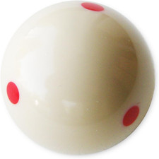 6 Dot Measle Pool Cue Training Ball 2 1/4-Inch, White 