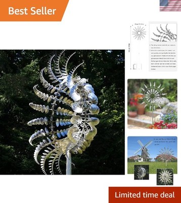 Elegant 3D Kinetic Metal Wind Spinners - Durable Stainless Steel Garden Decor