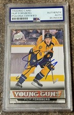 2013-14 Upper Deck Filip Forsberg Signed Young Guns Rookie Card PSA Auto Preds. rookie card picture