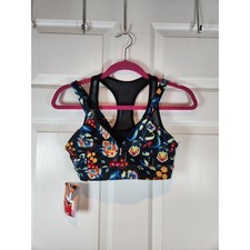 NEW Women's sz S Lab Joy Multicolored Sports Bra Racerback
