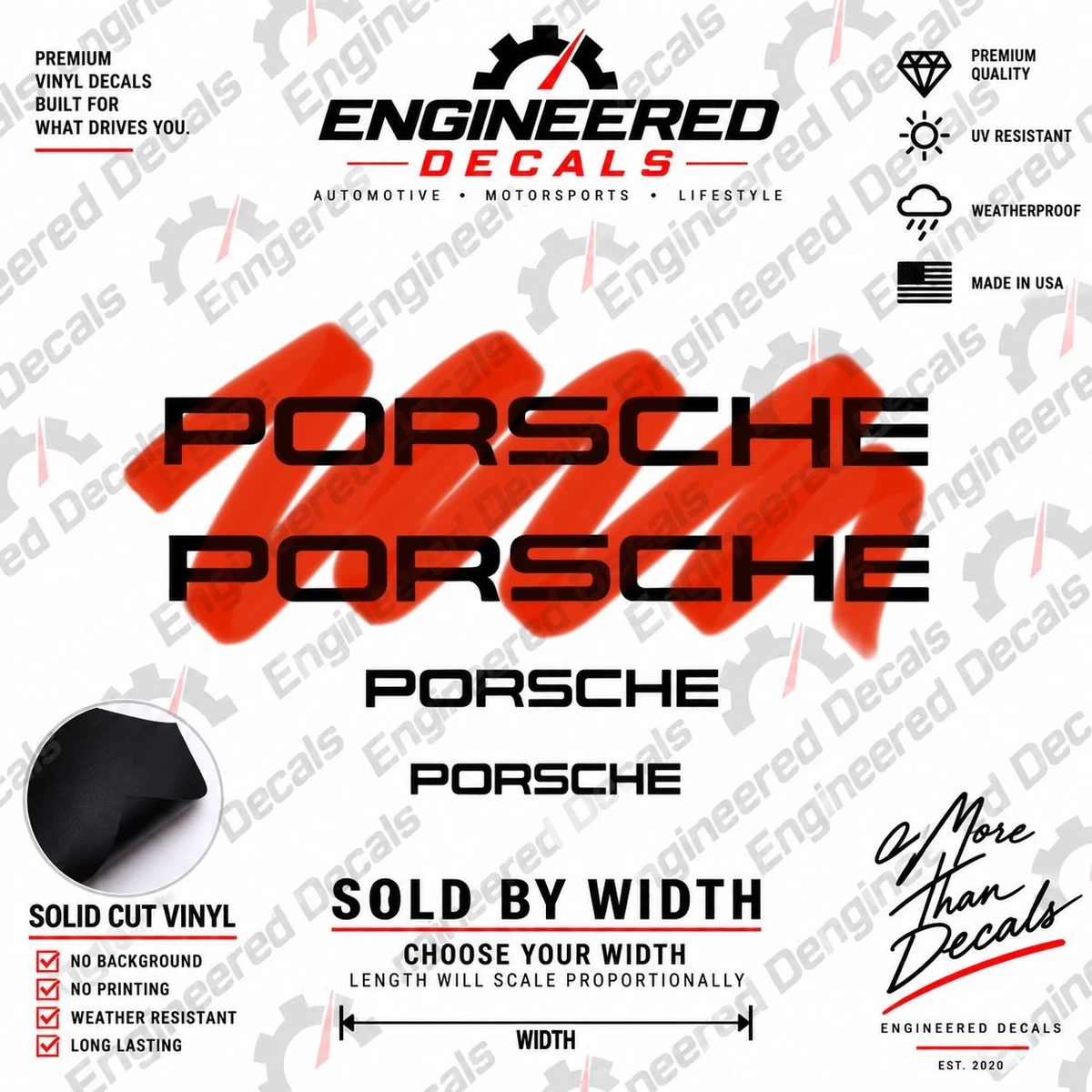 ポルシェステンシル額 25+ Yellow Car & Truck Decals & Vinyl for Porsche for sale