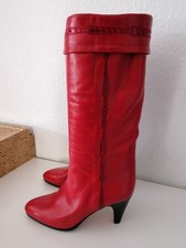 Damen Stiefel von Bargif Nappa Leder Farbe Ro...