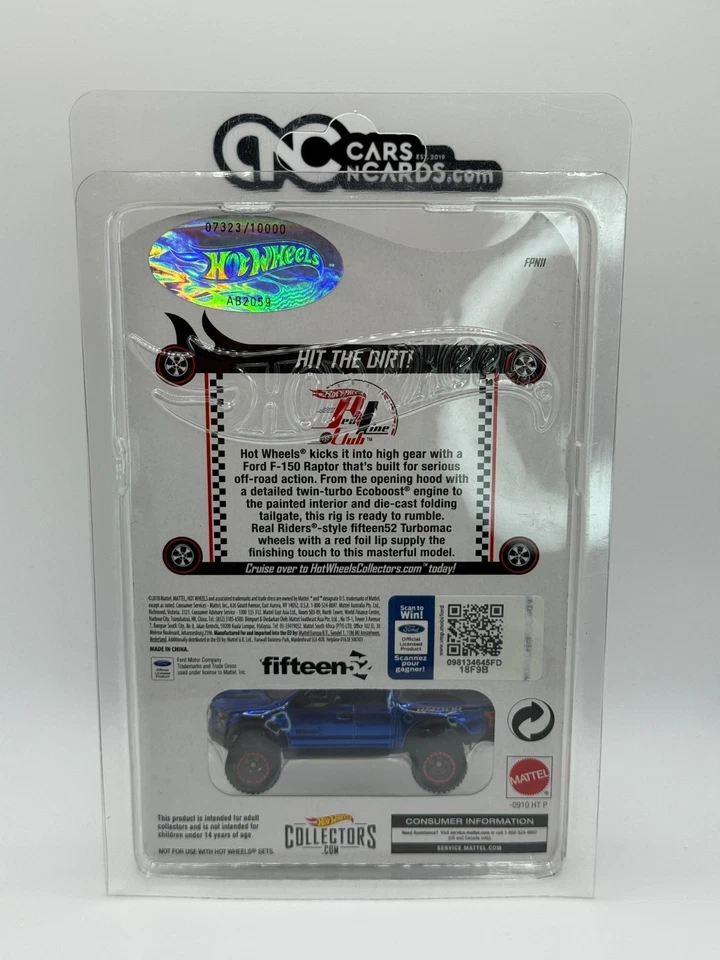 2018 Hot Wheels RLC '17 Ford F-150 Raptor #7323/10000 (BLISTER DAMAGE) - Image 2 of 4