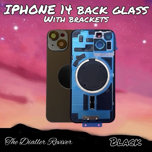 For iPhone 14 - Rear Back Glass Replacement With Camera Lens, Brackets & Magnets - Zdjęcie 2 z 7