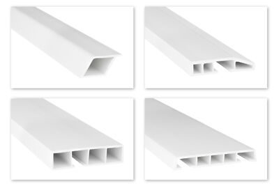 2m PVC Hohlkammerleisten Sonderprofile Deckleisten Fensterleisten Kunststoff HJ