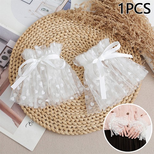 1PC Nail Art Lace Fake Pleated Cuff Manicure Photography Props Fake Sleeves AT - Picture 4 of 10