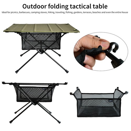 Mesh Basket Organizer Picnic BBQ Kitchen Hanging Shelf Under Table Storage Bag - Picture 3 of 12