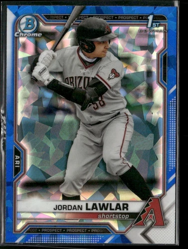 2021 Bowman Chrome 1st Sapphire #BDC-194 Jordan Lawlar Rookie RC
