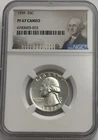 1959 NGC PF67 Cameo 90% Silver Proof Washington Quarter 25c Portrait Label