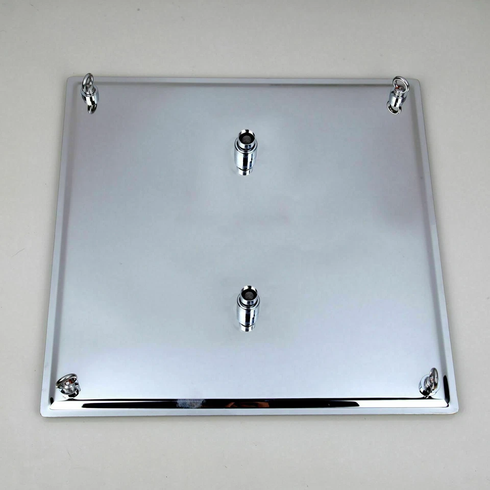 Large 24 inch Square Rainfall Ceiling Mount Shower Head Ultra Thin Mixer Faucet - Image 4 of 4