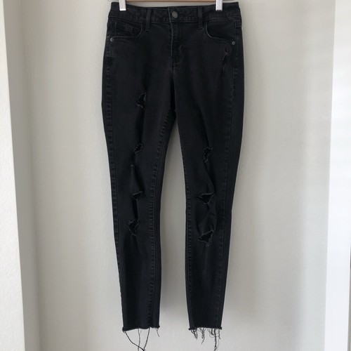 Old Navy Rockstar mid-rise rip jeans 6 