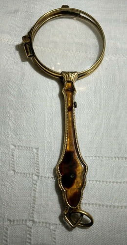 Antique Lorgnette Magnifying Opera Glasses Gold Plated - Picture 7 of 11