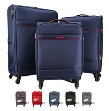 VALIGIA FINO SET 3 GRANDE MEDIO BAGAGLIO MANO STOFFA ULTRA LEGGERO 4 RUOTE 8485