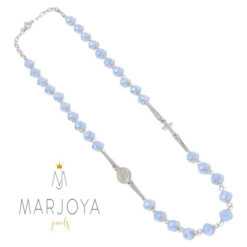 Rosario in argento 925 dorato,rosè,collana girocollo,swarovski colorati 6 mm - Imagen 28 de 113